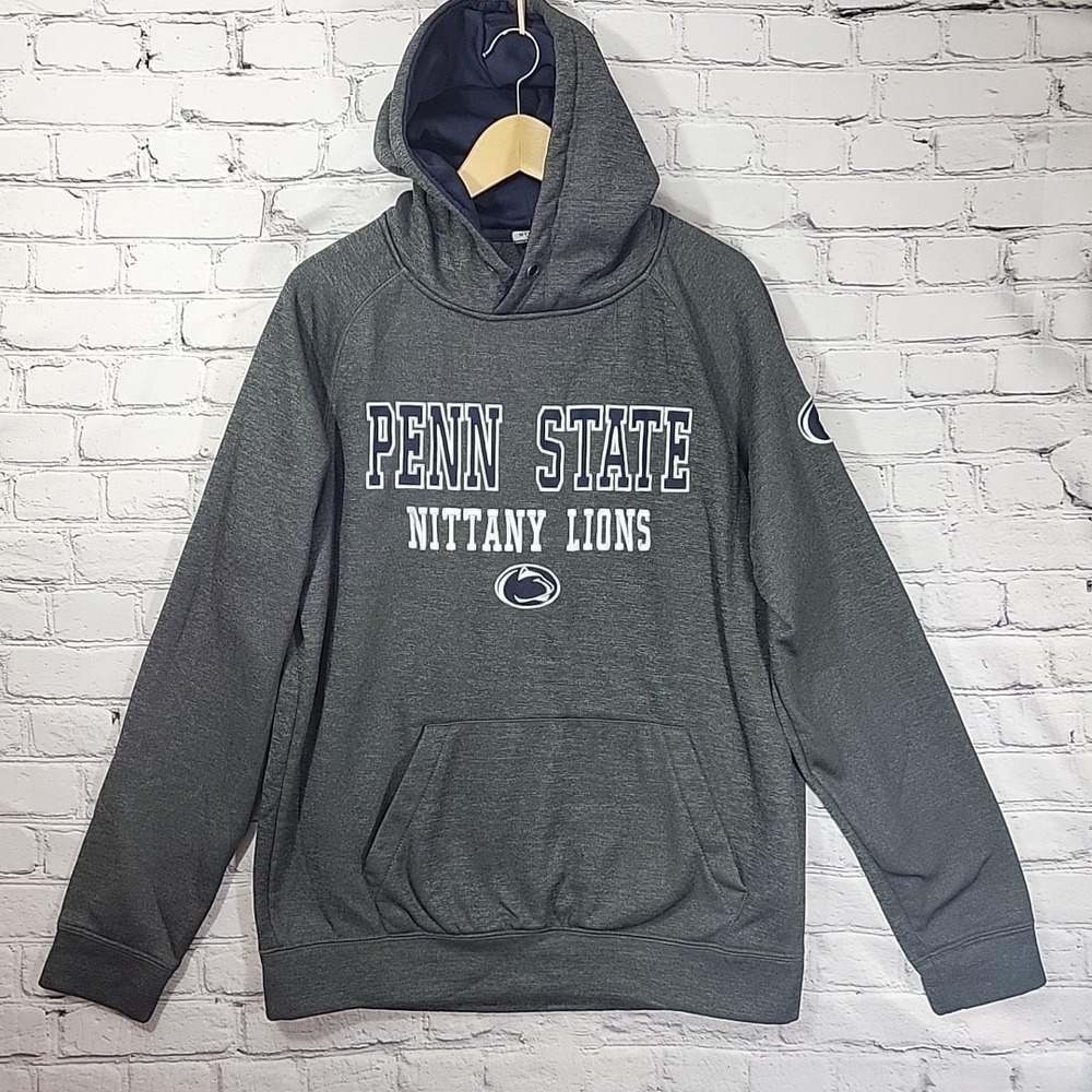 Penn State Nittany Lions NCAA Stadium Athletics Hoodie Sweatshirt Mens L Gray